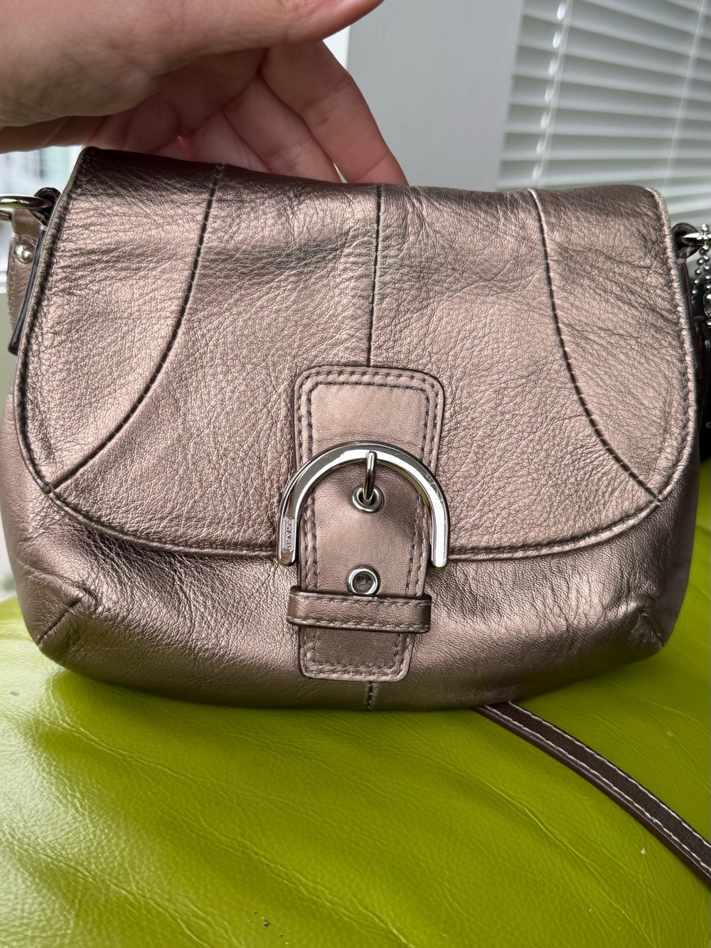 Coach Metallic SoHo Leather Crossbody - Buckle Accent